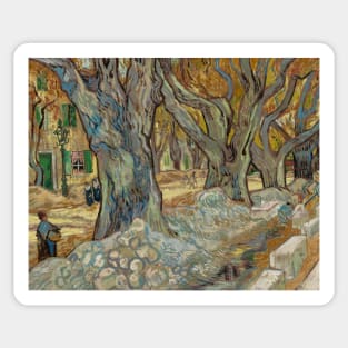 The Large Plane Trees (Road Menders at Saint-Remy) by Vincent van Gogh Sticker